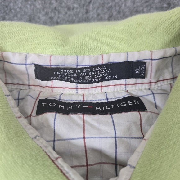 Men's Tommy Hilfiger Striped Polo Shirt - Size XL Extra Large Green - Picture 2 of 14